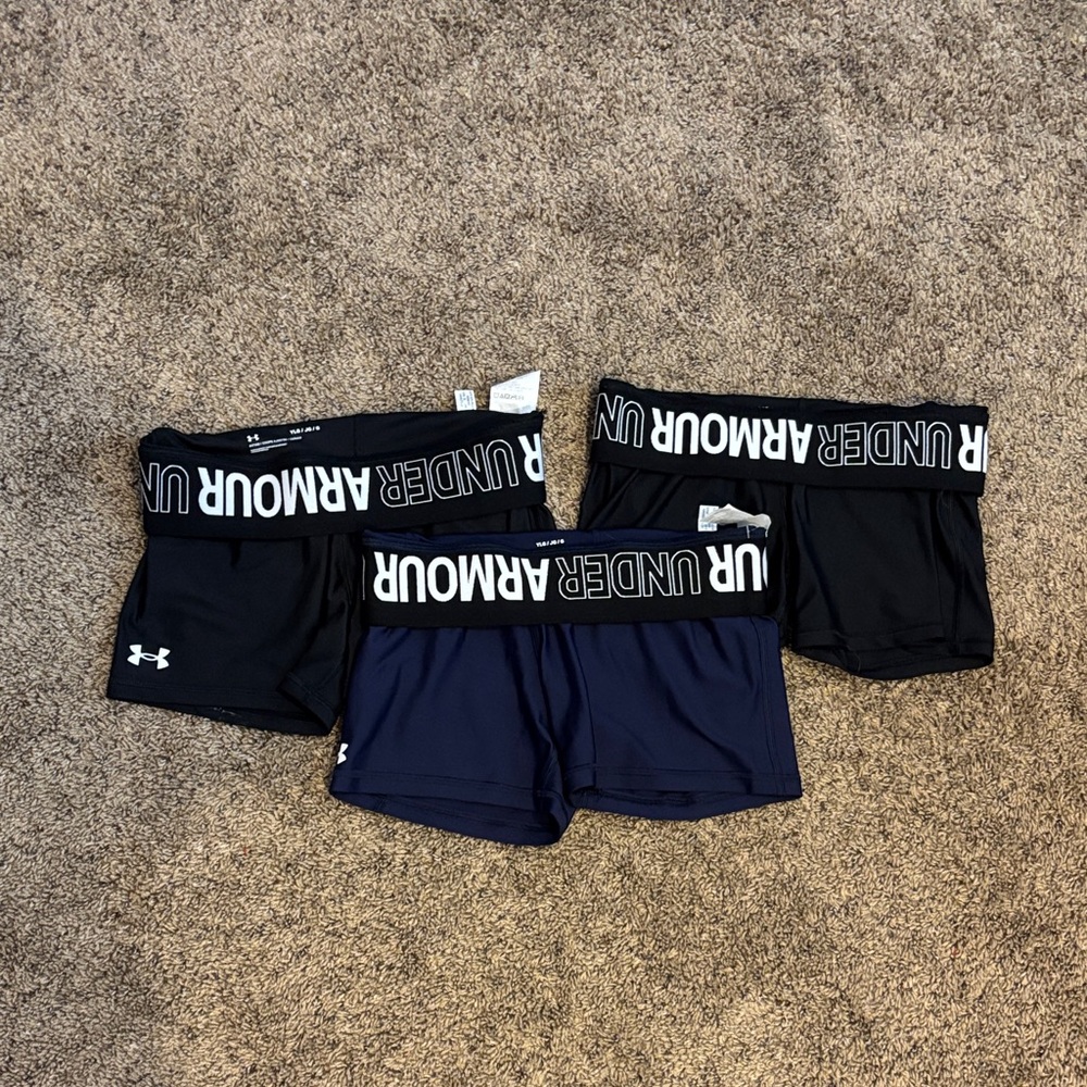 Under Armour Black and Navy Bike Shorts